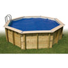 Copertura a bolle per piscina in legno - UBBINK - Rettangolare 350x650 - Blu - 400 micron