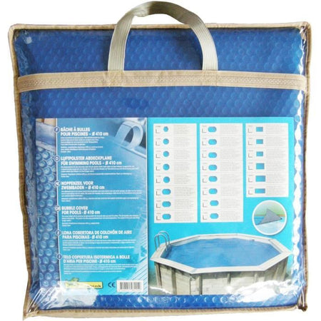 Copertura a bolle per piscina in legno - UBBINK - Rettangolare 350x650 - Blu - 400 micron
