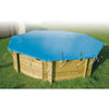 Copertura invernale e di sicurezza per piscina in legno - UBBINK - Rettangolare 350x650 - Blu - Spessore 550gr