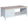 Mobile basso Metallo e Legno 120x40 H 46cm Salotto Porta TV Design Industriale