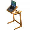 Tavolo Scrivania 60x35cm Porta PC Ripiano Regolabile Legno Bambo Tavolino Letto