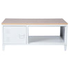 Mobile basso Metallo e Legno 120x40 H 46cm Salotto Porta TV Design Industriale