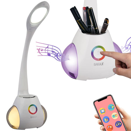 Lampada Led con Cassa Altoparlante Speaker Bluetooth Touch con Portapenne