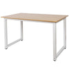 Tavolo Scrivania Ufficio Camera Studio Metallo e Legno 120x60 H70cm Bianco Noce