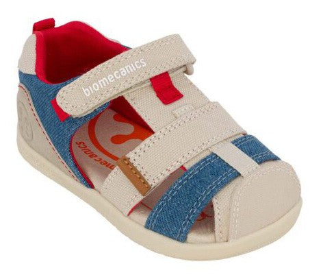 Sandali bambino primi passi tela 20 - 26 barefoot wide Biomecanics