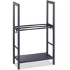 Portalegna in Metallo Verniciato Porta Legna Interno Esterno 100x60x30cm 2Piani