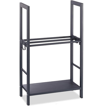 Portalegna in Metallo Verniciato Porta Legna Interno Esterno 100x60x30cm 2Piani