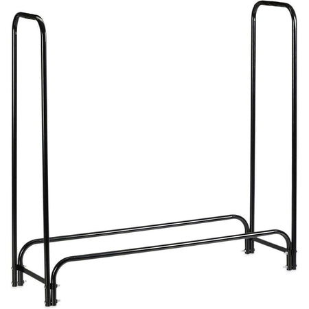 Portalegna in Metallo Interno Esterno Legnaia Camino Stufa 120x35x120cm Nero