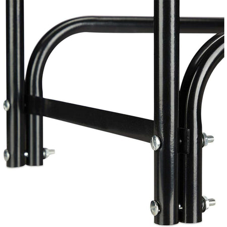 Portalegna in Metallo Interno Esterno Legnaia Camino Stufa 120x35x120cm Nero