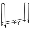 Portalegna in Metallo Interno Esterno Legnaia Camino Stufa 150x35x120cm Nero