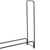 Portalegna in Metallo Interno Esterno Legnaia Camino Stufa 150x35x120cm Nero