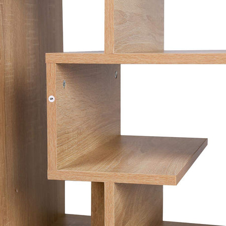 Tavolino da Salotto Porta Libri 4 Piani Moderno 45x40 H55 cm Quercia