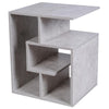 Tavolino da Salotto Porta Libri 4 Piani Moderno 45x40 H55 cm Grigio Cemento