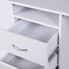 Tavolo Scrivania Legno con Cassettiera 3Cassetti 120x51 H 72 cm Porta PC Bianco
