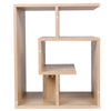 Tavolino da Salotto Porta Libri 4 Piani Moderno 45x40 H55 cm Quercia
