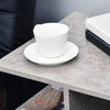 Tavolino da Salotto Porta Libri 4 Piani Moderno 45x40 H55 cm Grigio Cemento