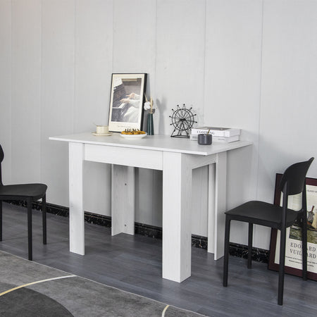 Tavolo in Legno Cucina 60x90 cm H 78 cm Allungabile fino a 60x120 cm Bianco Fras