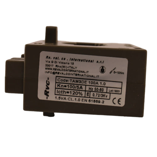 Trasformatore amperometrico 100/5A Cl.1 1,5VA barra 30x10mm RE.VAL.CO