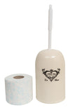 Biscottini Portascopino porcellana bianca decorata Powder Soap L12xPR10xH16,2 realizzato