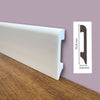 Battiscopa BC in POLIMERI linea BASICBOARD  75x14mm - BIANCO pitturabile (prezzo al metro)
