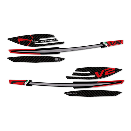 Adesivi 3D Protezioni Paramani compatibili con Ducati Multistrada V2 V2S 2025