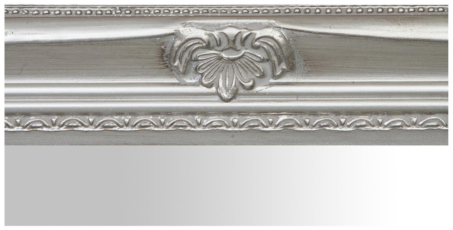 Biscottini Specchiera da appendere verticale/orizzontale L72xPR3xH132 cm finitura argento anticato.
