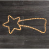 Stella cometa con tubo a Led Luce Calda decorazione natalizia da esterno 64 cm