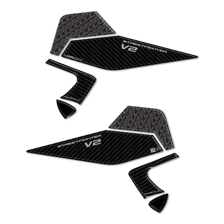 Adesivi 3D Laterali Serbatoio compatibili con Ducati Streetfighter V2 V2S 2025