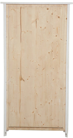 Biscottini Biscottini Vetrina Credenza Country legno tiglio finitura bianca 68x25x130 Made