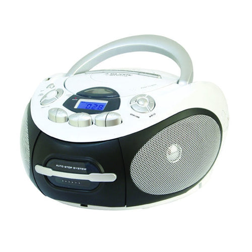 Lettore CD / MP3 Portatile Stereo Registratore a Cassetta Ingresso USB Boom Box AH-2387R MP3 USB Colore Bianco / Nero