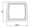 Fanale posteriore dx-sx a LED 13,5V 105,6x97,9x36,4mm