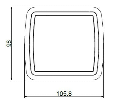 Fanale posteriore dx-sx a LED 13,5V 105,6x97,9x36,4mm