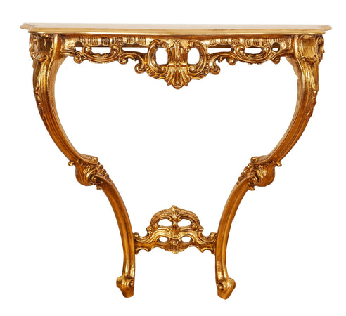 Biscottini CONSOLLE IN LEGNO FINITURA FOGLIA ORO ANTICATO MADE IN ITALY dimensioni