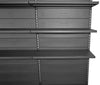 Scaffalatura verniciata nero ghisa a parete con piani regolabili cm. 75x30x200h