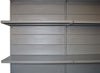 Scaffale in metallo verniciato alluminio a piani per arredo negozio cm. 75x30x300h