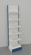 Arredo negozi scaffalatura metallica verniciata modulo a parete cm. 80x30x300h