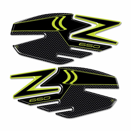 Adesivi 3D Protezioni Laterali Serbatoio compatibili con Kawasaki Z650 2017-2022