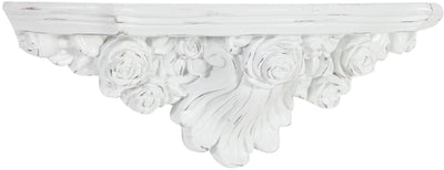 Biscottini Mensola in resina finitura bianca anticato L43xPR14xH14 cm