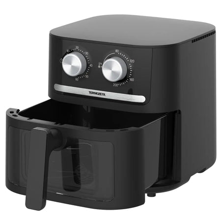 TERMOZETA Frittosnella 6.5l - friggitrice ad aria con finestra di controllo, cestello antiaderente e timer 60 min