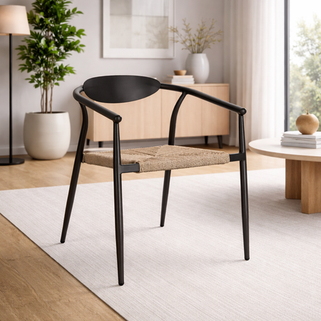 Sedia "Linares" struttura in alluminio, con seduta in fibra sintetica, per interni ed esterni