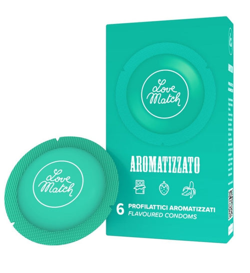 Profilattici Aromatizzati Love Match 6 Pezzi