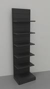 Scaffalatura metallica verniciato nero ghisa da negozio cm. 75x40x300h