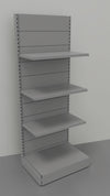 Scaffale per negozio a parete in metallo verniciato con piani lisci cm. 75x40x200h