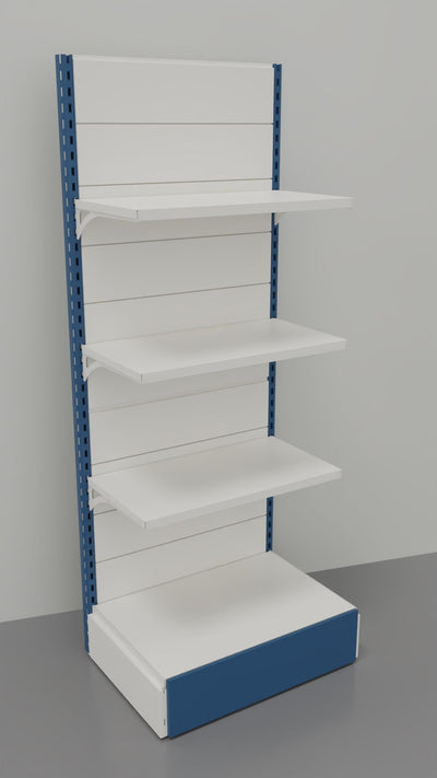 Scaffalatura per arredo negozio ad incastro in metallo verniciato cm. 80x40x200h