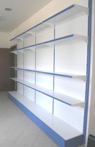 Scaffalatura in metallo per negozi abbigliamento cm. 80x40x250h