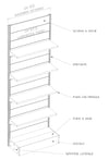 Scaffalatura in metallo per negozi abbigliamento cm. 80x40x250h