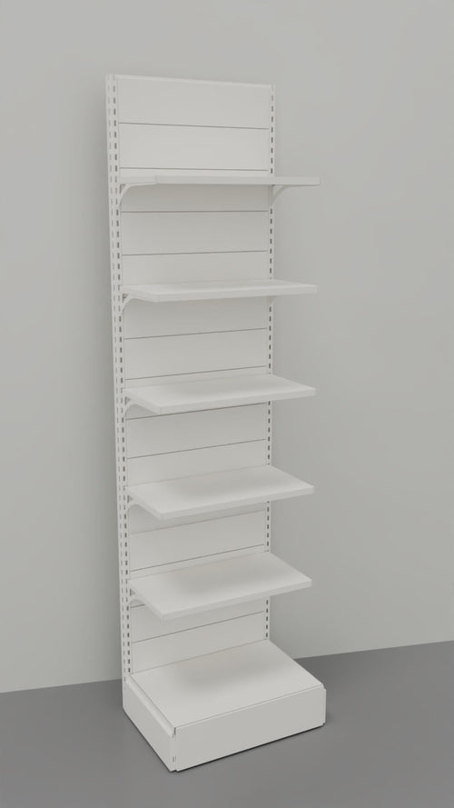 Modulo a parete di scaffalatura metallica per arredo negozio cm. 80x40x300h