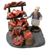 Macellaio statuetta in terracotta artigianale per presepe napoletano da h 7 cm