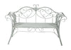 Biscottini Divanetto panca sedia seduta poltrona in ferro finitura grigia anticata L133xPR47xH90 cm