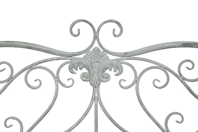 Biscottini Biscottini Divanetto Panca Seduta Ferro Provenzale Grigio Anticato 133x47x90